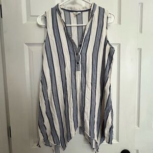 SPENSE striped sleeveless cover up